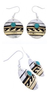 About Turquoise and Gold Earrings